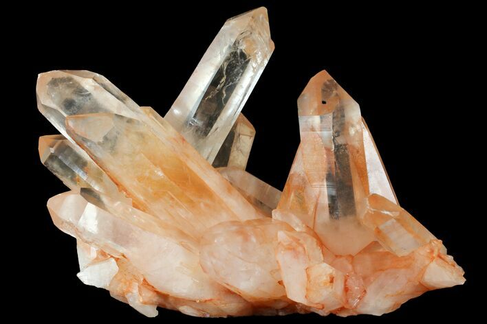 Tangerine Quartz Crystal Cluster - Madagascar #112797